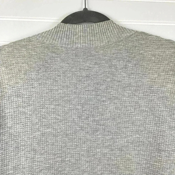 Theory Womens Open Front Long Sleeved Thin Knit Cardigan Sweater Gray Sz Large - Picture 6 of 8